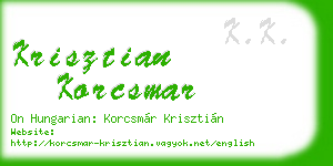 krisztian korcsmar business card